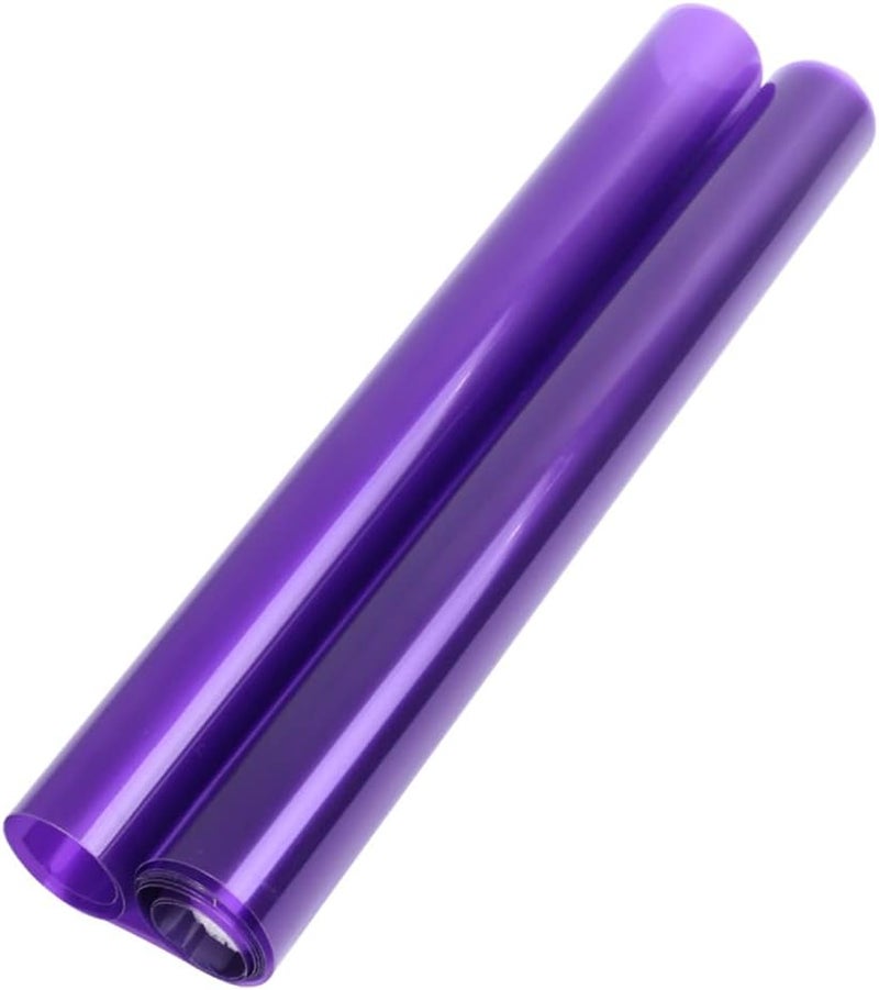 LZLRUN Extra-Wide Headlight Taillight Vinyl Tint Wrap 16 Inch x 60 Inch Roll Self Adhesive Fog Light Film Sheet Sticker Cover (Purple) - Image 4